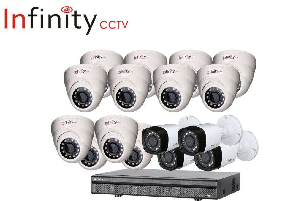 Perangkat paket C Infinity: 16 kamera CCTV dan DVR